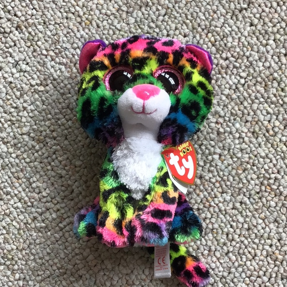 Ty Dottie the Leopard, Plush with Pink Ears